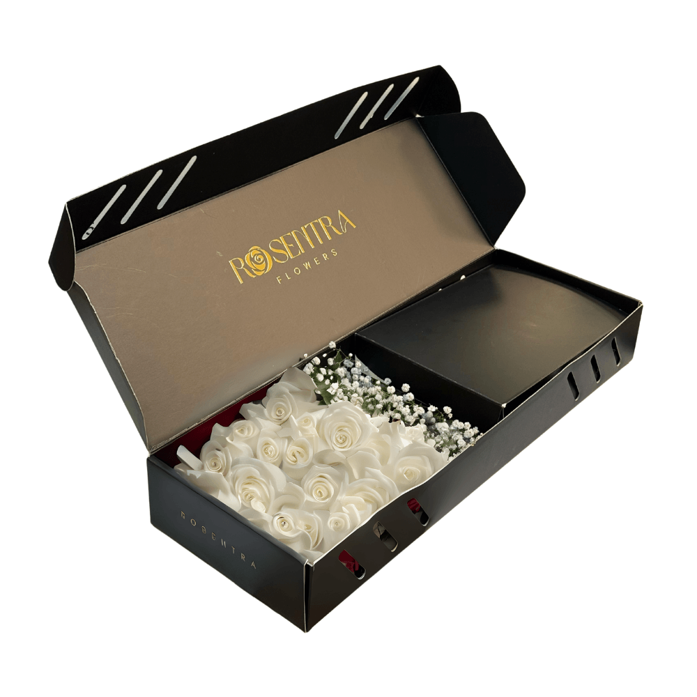 The Classic Box - Beyaz Güller - Rosentra | Premium Flowers