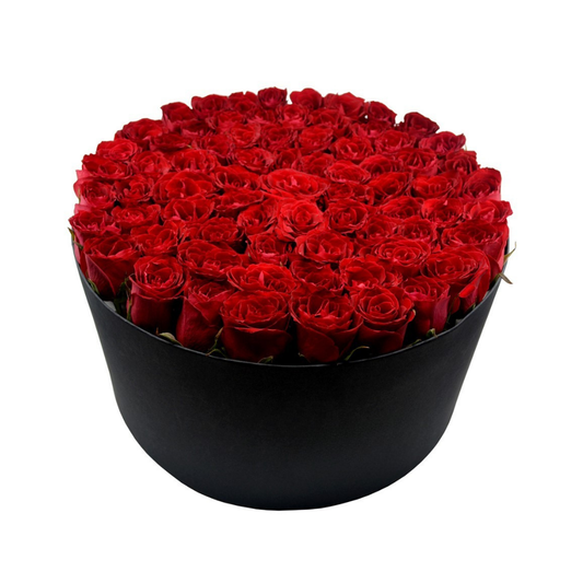 Büyük Silindir Kutuda Kırmızı Gül - Rosentra | Premium Flowers
