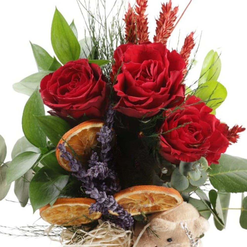 Crimson Touch – Cam Vazoda Kırmızı Güller