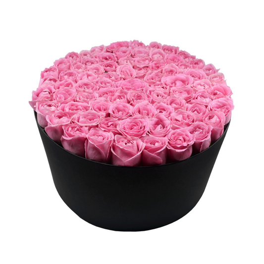 Büyük Silindir Kutuda Pembe Gül - Rosentra | Premium Flowers
