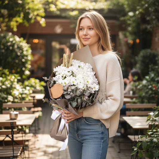 Premium Kraft Papatya Buketi