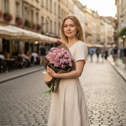 Premium 21 Lila Gül Buketi